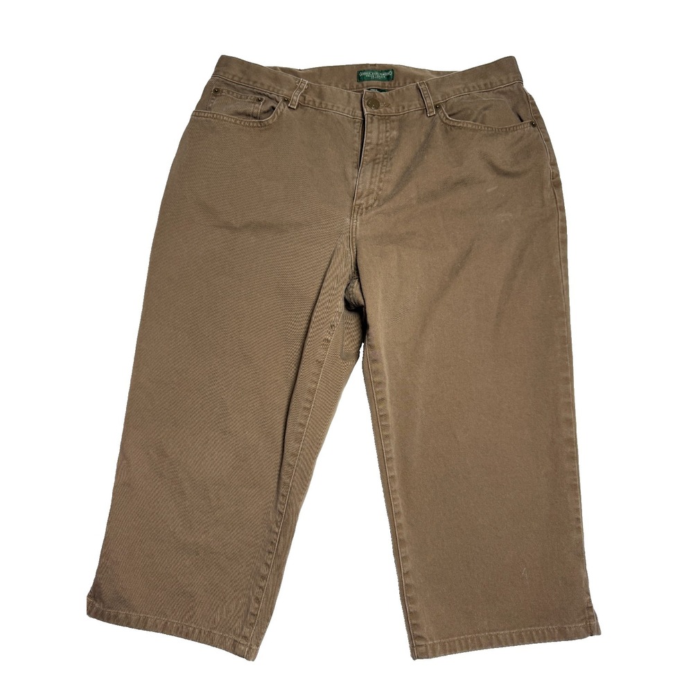 Laurens Jeans Company Woman's Brown Capri Straight pockets Size‎ 12 P